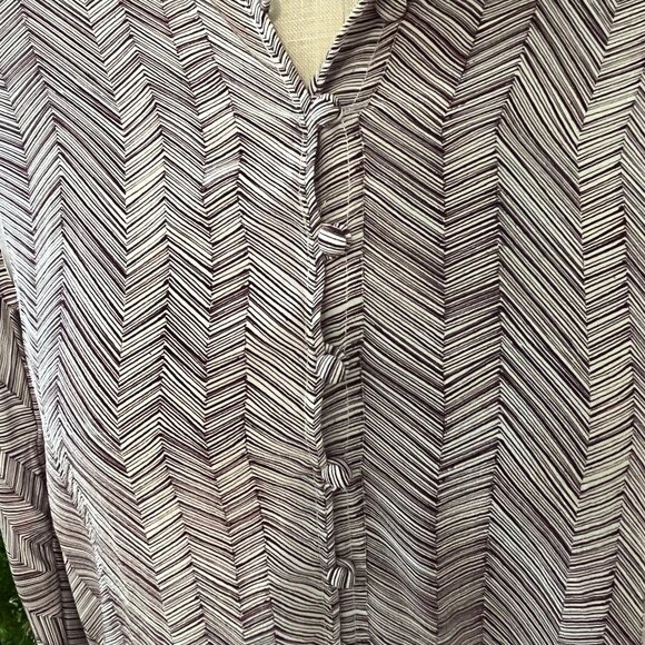 M.M. Lafleur Bridget Blouse Silk Fine Herringbone  Size XS - Picture 3 of 7